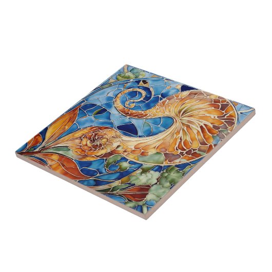 "Blooms in Bloom: Blumengestein Tile Fliese (Seite)