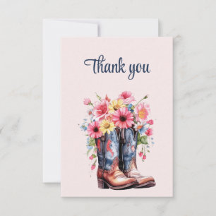 Blooms of Prairie: Vintage rosafarbene Note Card Mitteilungskarte