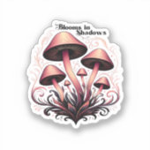 Blooms Shadows - Whimsigoth Mushroom Art Pasta mac Aufkleber (Vorderseite)