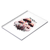 Blooms Shadows - Whimsigoth Mushroom Art Pasta mac Notizblock (Linke Seite)