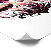 Blooms Shadows - Whimsigoth Mushroom Art Pasta mac Poster (Ecke)