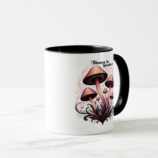 Blooms Shadows - Whimsigoth Mushroom Art Pasta mac Tasse (VorderseiteRechts)