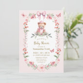 Blooms und Schmetterlinge: Einladung von Kindern b (Stehend Vorderseite)