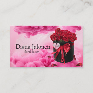 Blooms Watercolor Floral Moderne Elegante Floristi Visitenkarte