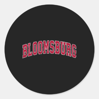 Bloomsburg Pennsylvania Pa Sports Red Runder Aufkleber