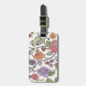 Bloomsbury-Design auf einem Gepäckanhänger (Vorderseite vertikal)