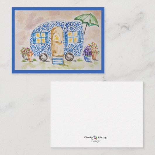 Bloomside Getaway Flat Note Card Mitteilungskarte (Vorne/Hinten)