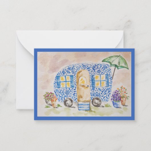 Bloomside Getaway Flat Note Card Mitteilungskarte (Vorderseite)