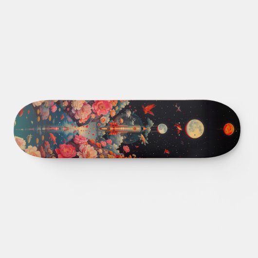 Bloomy Space Skateboard (Horizontal)