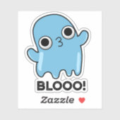 Blooo Funny Blue Ghost Pun Aufkleber (Blatt)