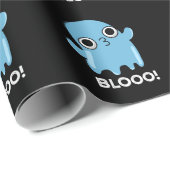 Blooo Funny Blue Ghost Pun Dark BG Geschenkpapier (Rolleneckpunkt)