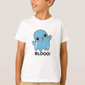 Blooo Funny Blue Ghost Pun T-Shirt (Vorderseite)