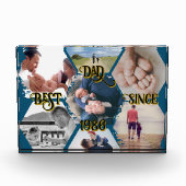 Bloque para fotos "Best Dad Since" personalizable (Vorderseite)