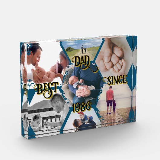 Bloque para fotos "Best Dad Since" personalizable (Links)