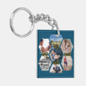 Bloque para fotos "Best Dad Since" personalizable Schlüsselanhänger (Vorderseite links)