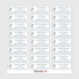 Bloral anpassbare Hochzeitgastadressen-Labels Aufkleber