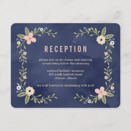 Bloral Beauty Editable Color Empfang Card Begleitkarte