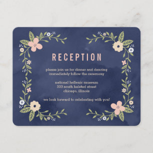 Bloral Beauty Editable Color Empfang Card Begleitkarte