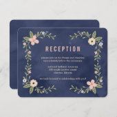 Bloral Beauty Editable Color Empfang Card Begleitkarte (Vorne/Hinten)