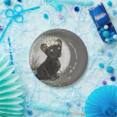 Bloral Black Panther Babydusche Pappteller (Party)