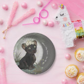 Bloral Black Panther Babydusche Pappteller (Party)