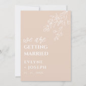 Bloral Blush Boho Chic Neutrale Hochzeit Einladung (Rückseite)