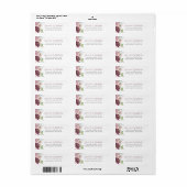 Bloral Burgundy Blush Wedding Rücksendeadresse (Vorne)