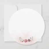 Bloral Burgundy Eukalyptus Greenery Brautparty Einladung (Rückseite)