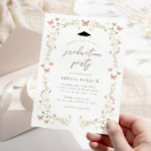 Bloral Butterfly Blush Pink Foto Abschluss Einladung