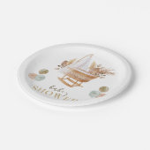 Bloral Cradle Baby Showfall Pappteller (Schrägansicht)