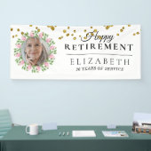 Bloral Custom Foto Retirement Party Banner (Messe)