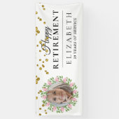 Bloral Custom Foto Retirement Party Banner (Vertikal)