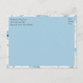 Bloral Dusty Blue Country Garden Wedding RSVP Card Einladungspostkarte (Rückseite)