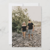 Bloral Elegance Peach Blush Sage Klassische Hochze Einladung (Rückseite)