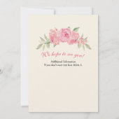 Bloral Elegante Rose für Frauenruhestand Einladung (Rückseite)