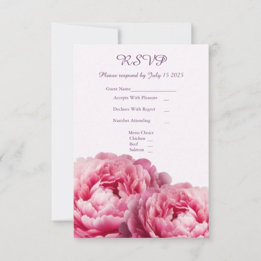 Bloral Embrace Wedding RSVP Card (Vorderseite)
