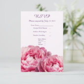 Bloral Embrace Wedding RSVP Card Karte (Stehend Vorderseite)