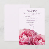 Bloral Embrace Wedding RSVP Card Karte (Vorne/Hinten)