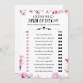 Bloral erraten, wer Brautparty bricht oder pflegt Einladung (Vorne/Hinten)