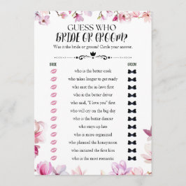 Bloral erraten, wer Brautparty bricht oder pflegt Einladung