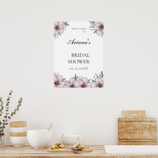 Bloral Eukalyptus Wedding Welcome Sing Poster (Küche)