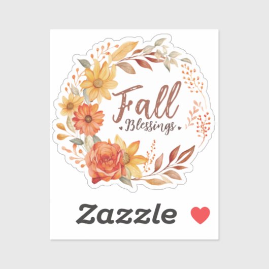 Bloral Fall Segen Aufkleber (Blatt)