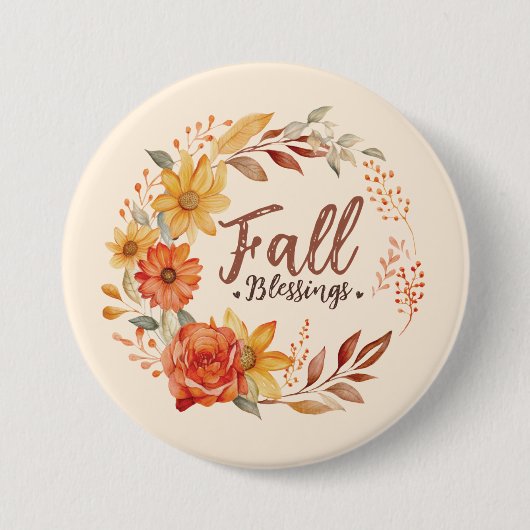 Bloral Fall Segen Button (Vorderseite)