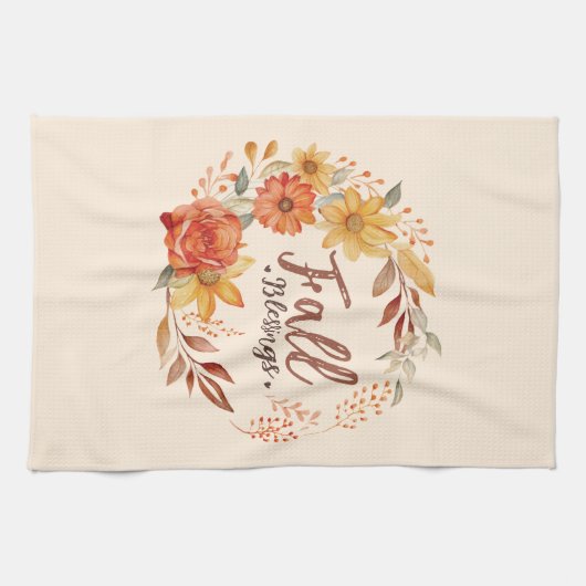 Bloral Fall Segen Geschirrtuch (Horizontal)