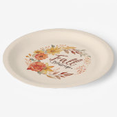 Bloral Fall Segen Pappteller (Schrägansicht)