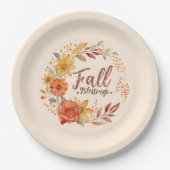 Bloral Fall Segen Pappteller (Vorderseite)