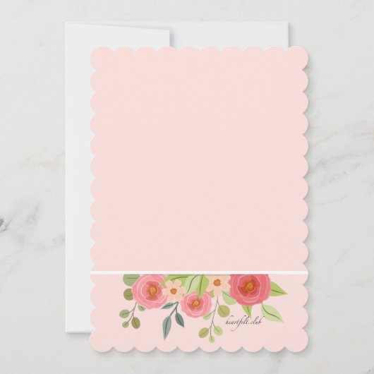 Bloral Fantasy Baby Dusche Einladung (Rückseite)