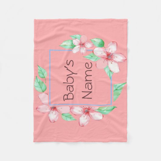 Bloral Frame Baby Blanket Fleecedecke (Vorderseite)