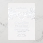 Bloral Gilded Silver Wedding Foil Einladung (Vorderseite)