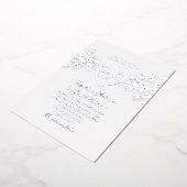 Bloral Gilded Silver Wedding Foil Einladung (Gedreht)